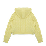 Vicolo Kids Felpa in Maglia Light Bee con Cappuccio per Bambine