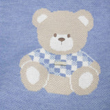 Marlù Coperta Celeste con Ricamo Bear per Neonati (dettaglio)