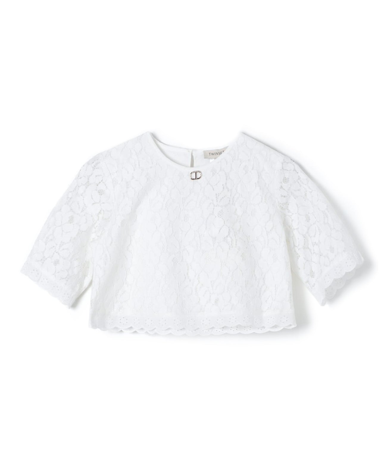 Twinset Kids T-shirt in Pizzo e Sangallo