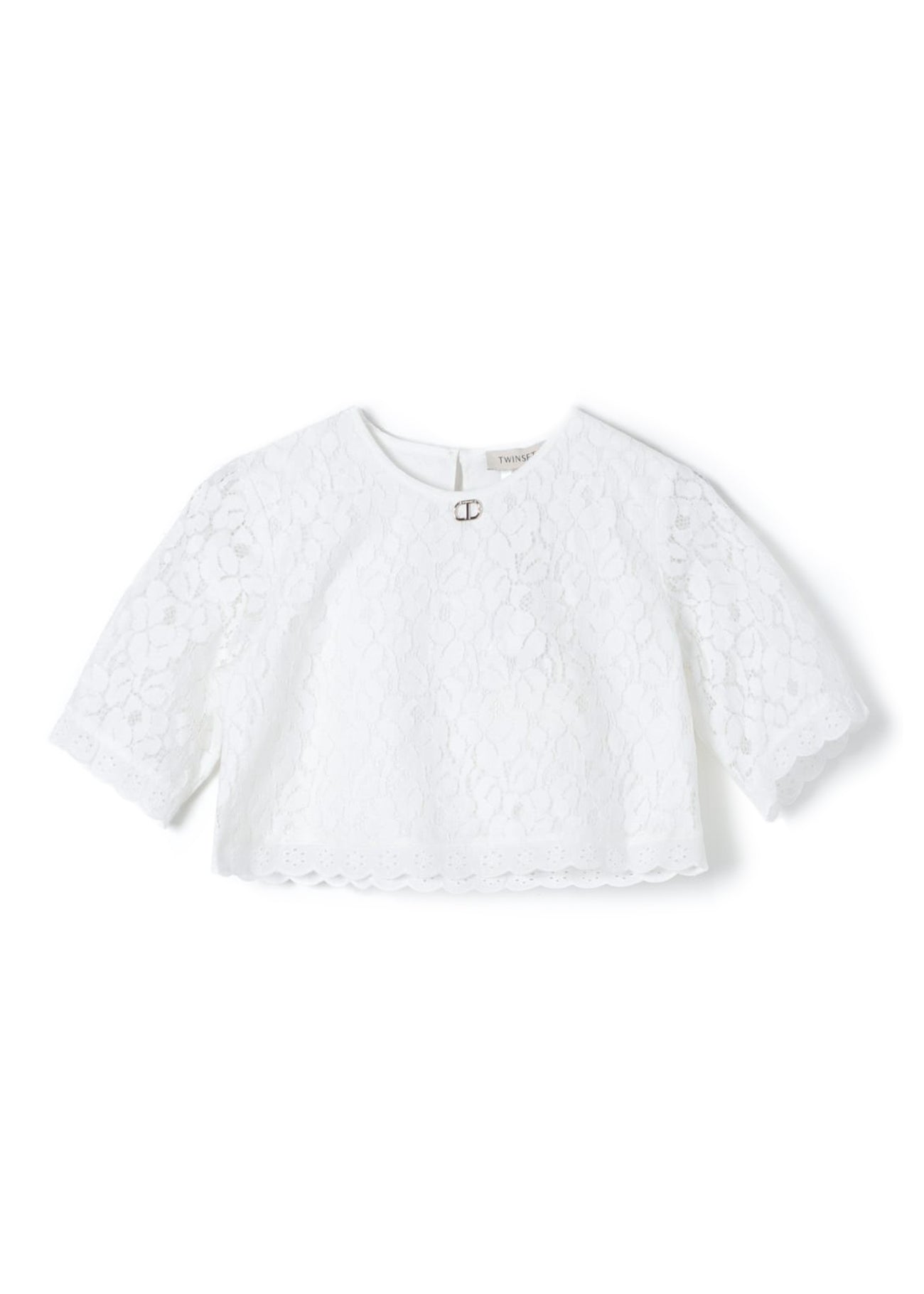 Twinset Kids T-shirt in Pizzo e Sangallo