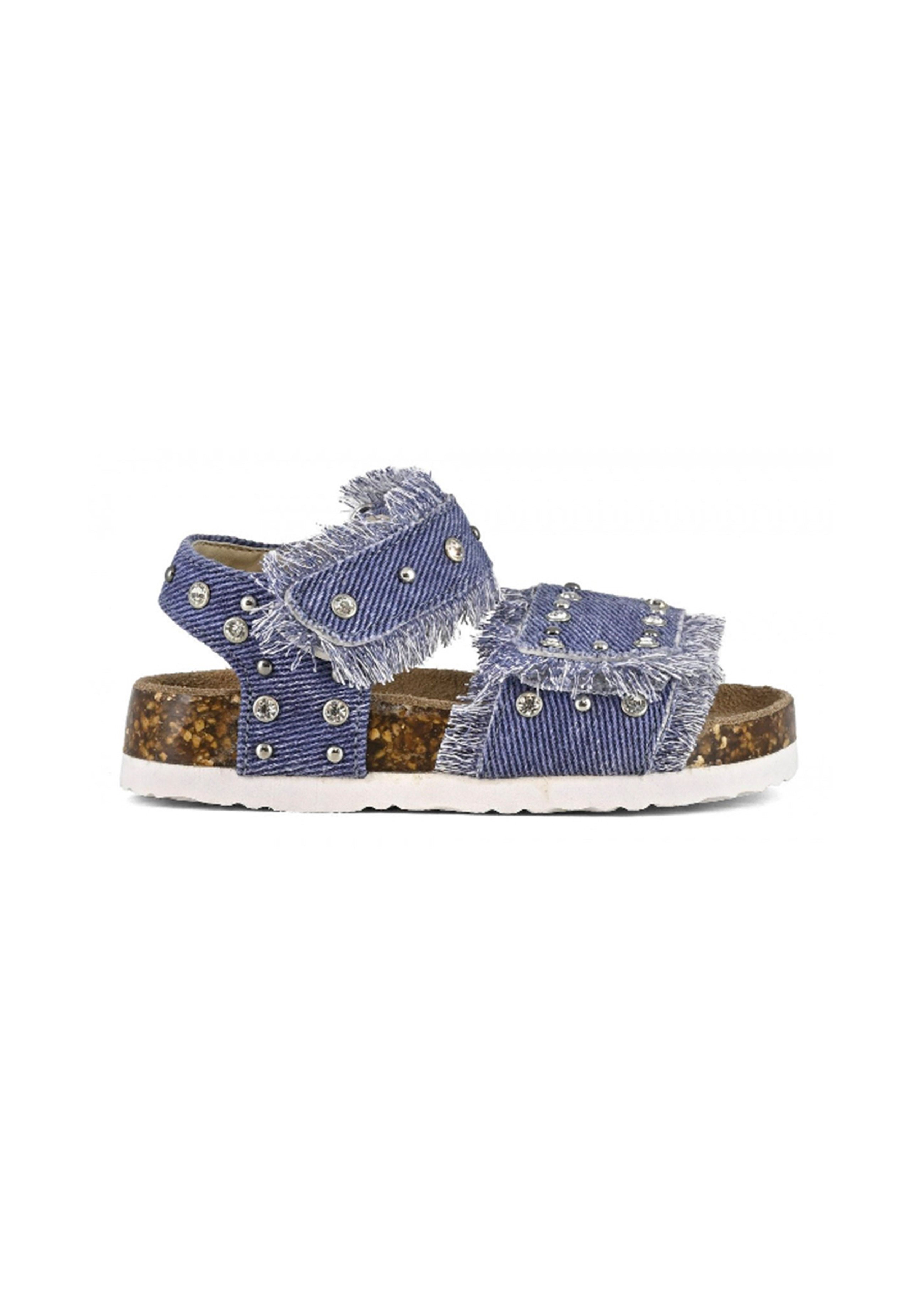 Colors of California Sandalo Denim con Strass per Neonate