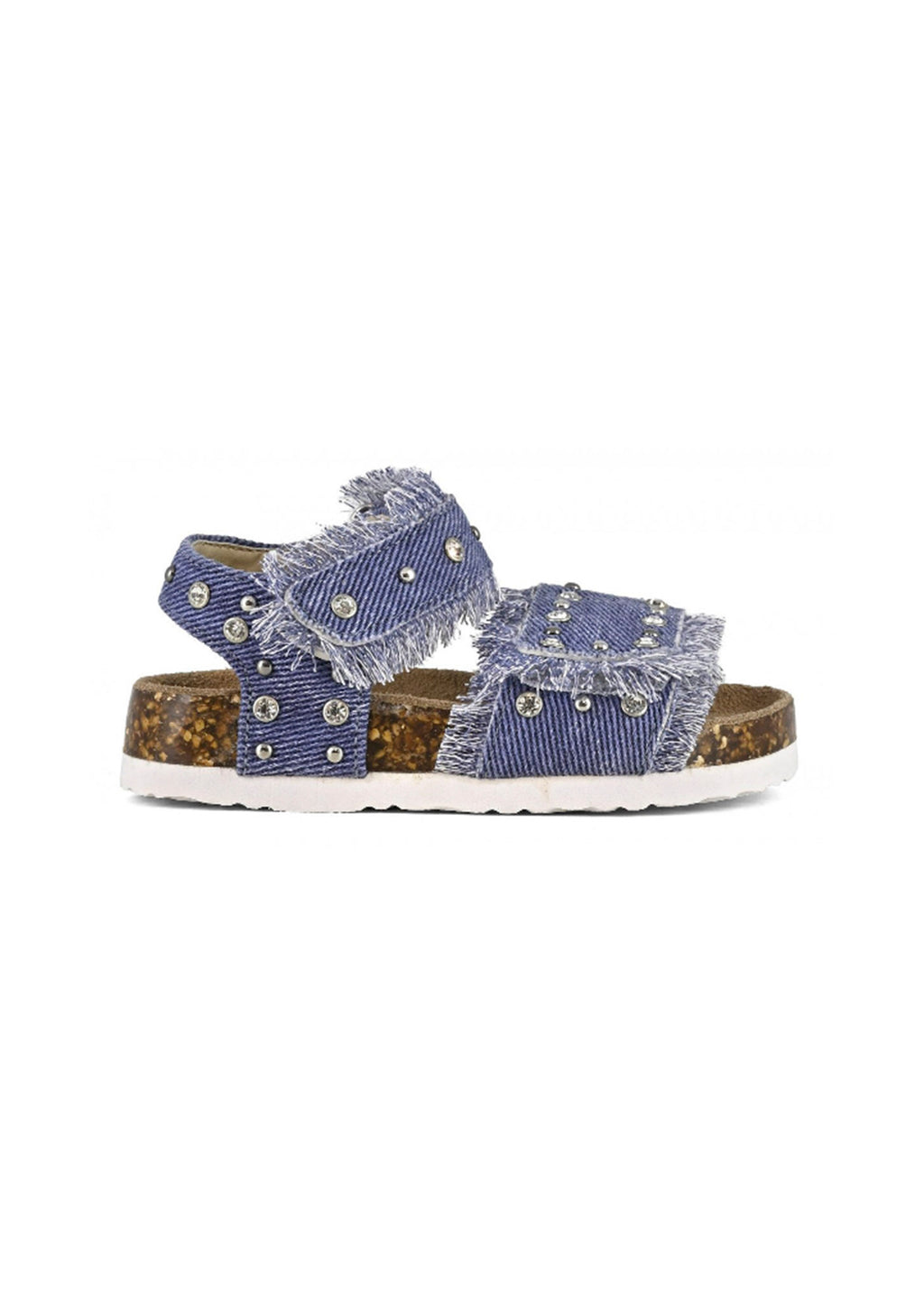 Colors of California Sandalo Denim con Strass per Neonate