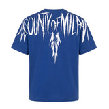 Marcelo Burlon County of Milan Kids T-Shirt Bluette con Stampa per Bambini
