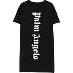 Palm Angels Kids Abito Nero con Logo per Bambine