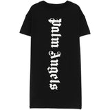 Palm Angels Kids Abito Nero con Logo per Bambine