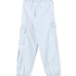 Elisabetta Franchi La Mia Bambina Jeans Denim Chiaro con Tasconi per Bambine (retro)