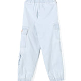 Elisabetta Franchi La Mia Bambina Jeans Denim Chiaro con Tasconi per Bambine (retro)