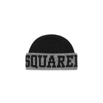 Dsquared2 Kids Cappellino Nero in Lana con Logo per Neonati