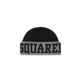 Dsquared2 Kids Cappellino Nero in Lana con Logo per Neonati