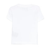 John Richmond Kids T-Shirt Bianco con Maniche a Contrasto per Neonati