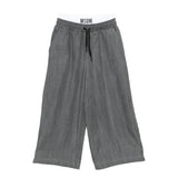 Msgm Kids Pantalone Grigio con Elastico in Vita per Bambine