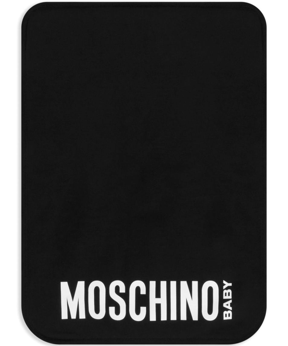 Moschino Kids Borsa Mamma Nera con Stampa Bear con Fasciatoio (fasciatoio)