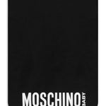 Moschino Kids Borsa Mamma Nera con Stampa Bear con Fasciatoio (fasciatoio)