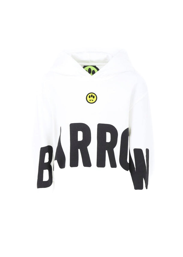Barrow Kids Felpa Bianca con Cappuccio con Stampa per Bambini