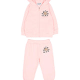 Moschino Kids Completo Felpa e Pantalone Azalea Pink per Neonate