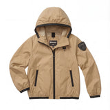 Blauer Kids Giacca a Vento Beige Scuro con Cappuccio in Nylon per Bambine