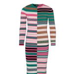 MSGM Kids Abito Tubino Multicolor in Maglia per Bambine