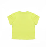 Moschino Kids T-shirt Verde con Stampa Logo Teddy Unisex per Neonati