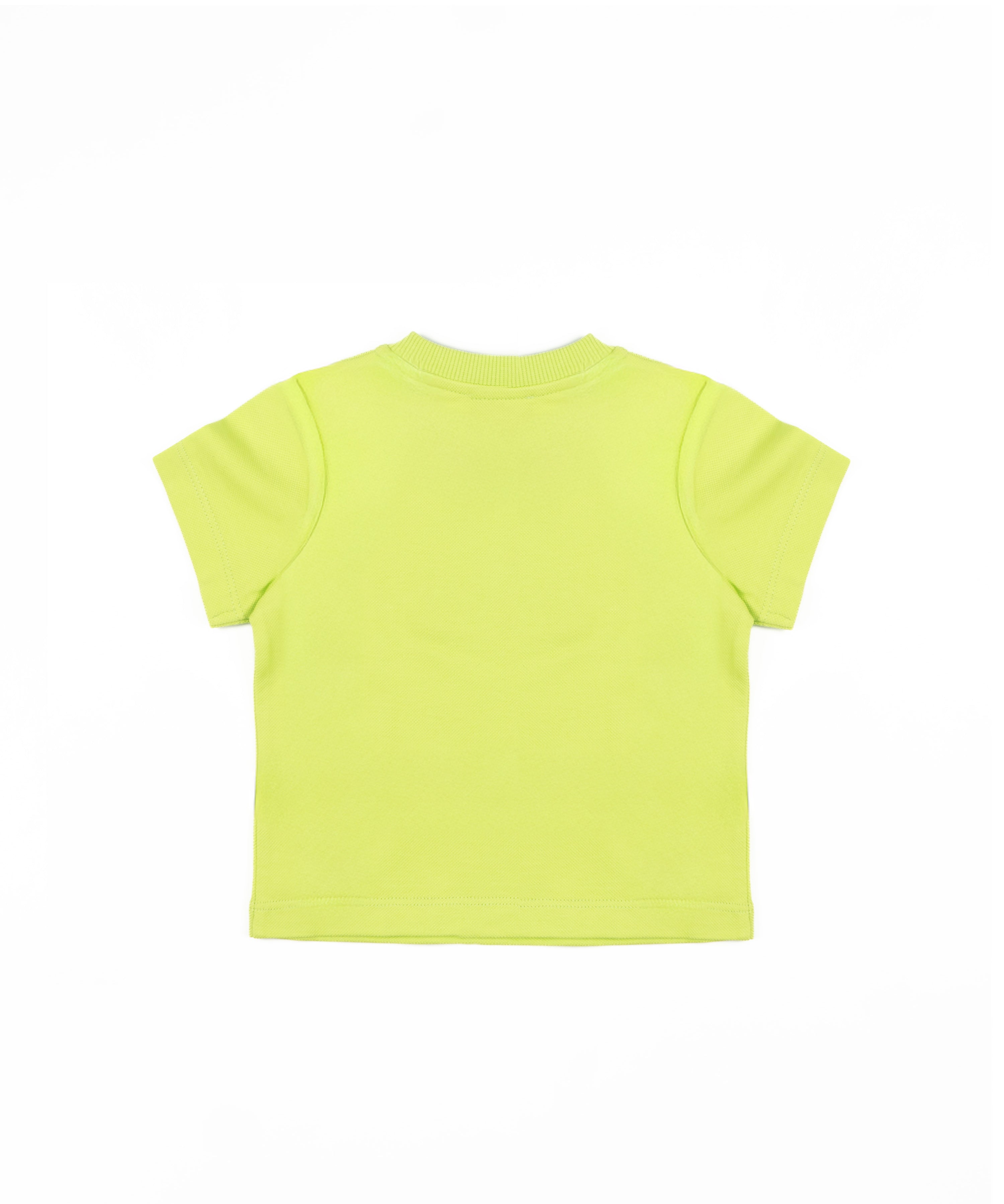 Moschino Kids T-shirt Verde con Stampa Logo Teddy Unisex per Neonati