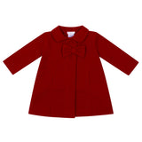 Deolinda Kids Cappottino Rosso con Fiocco per Neonate