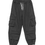 MSGM Kids Pantaloni Cargo Grigi in Felpa per Bambini