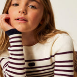 Twinset Kids Maglia a Maniche Lunghe a Righe per Bambine