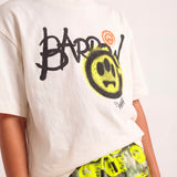 Barrow Kids T-Shirt Crema con Stampa Logo per Bambini