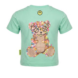 Barrow Kids t-Shirt Verde con Stampa Logo per Bambine