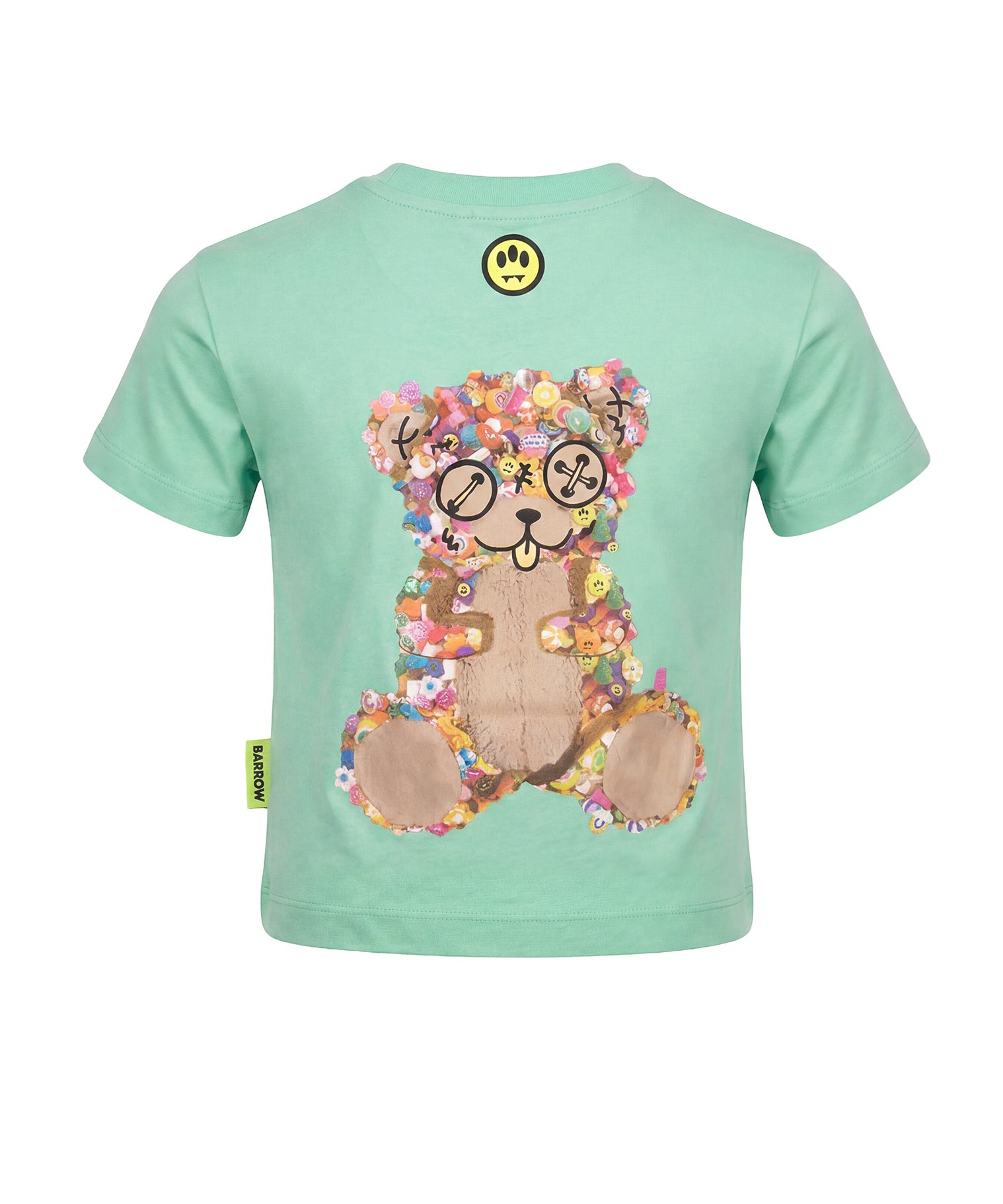Barrow Kids t-Shirt Verde con Stampa Logo per Bambine