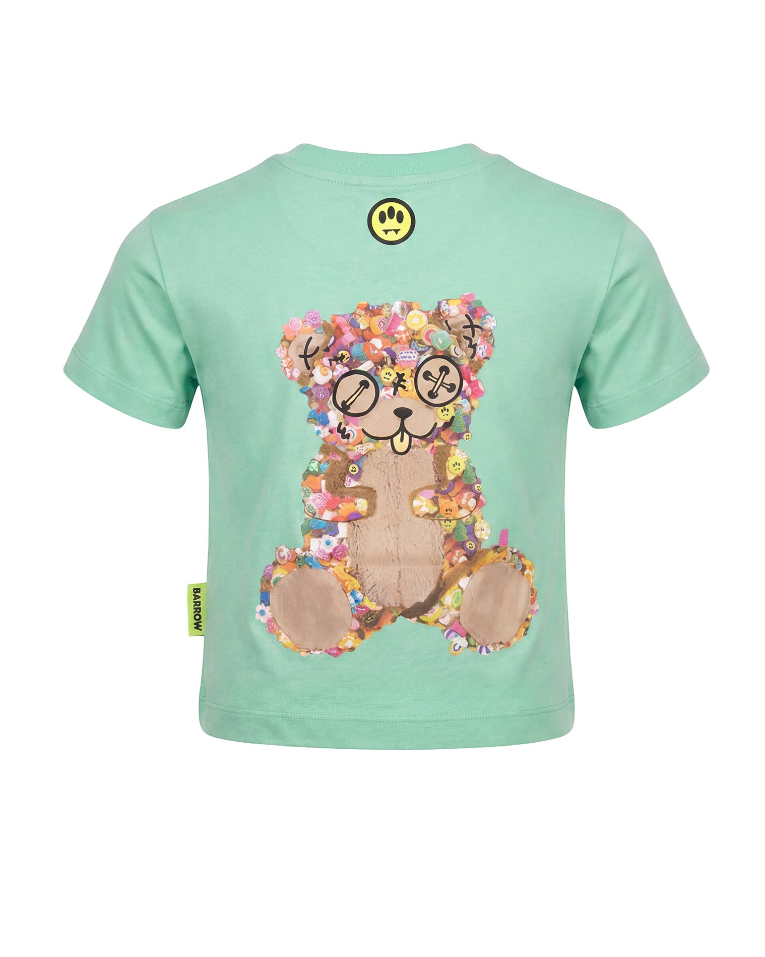 Barrow Kids t-Shirt Verde con Stampa Logo per Bambine