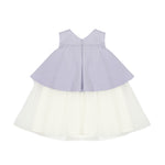 Elisabetta Franchi La Mia Bambina Abito con Fiocco Lilla/Avorio per Neonate
