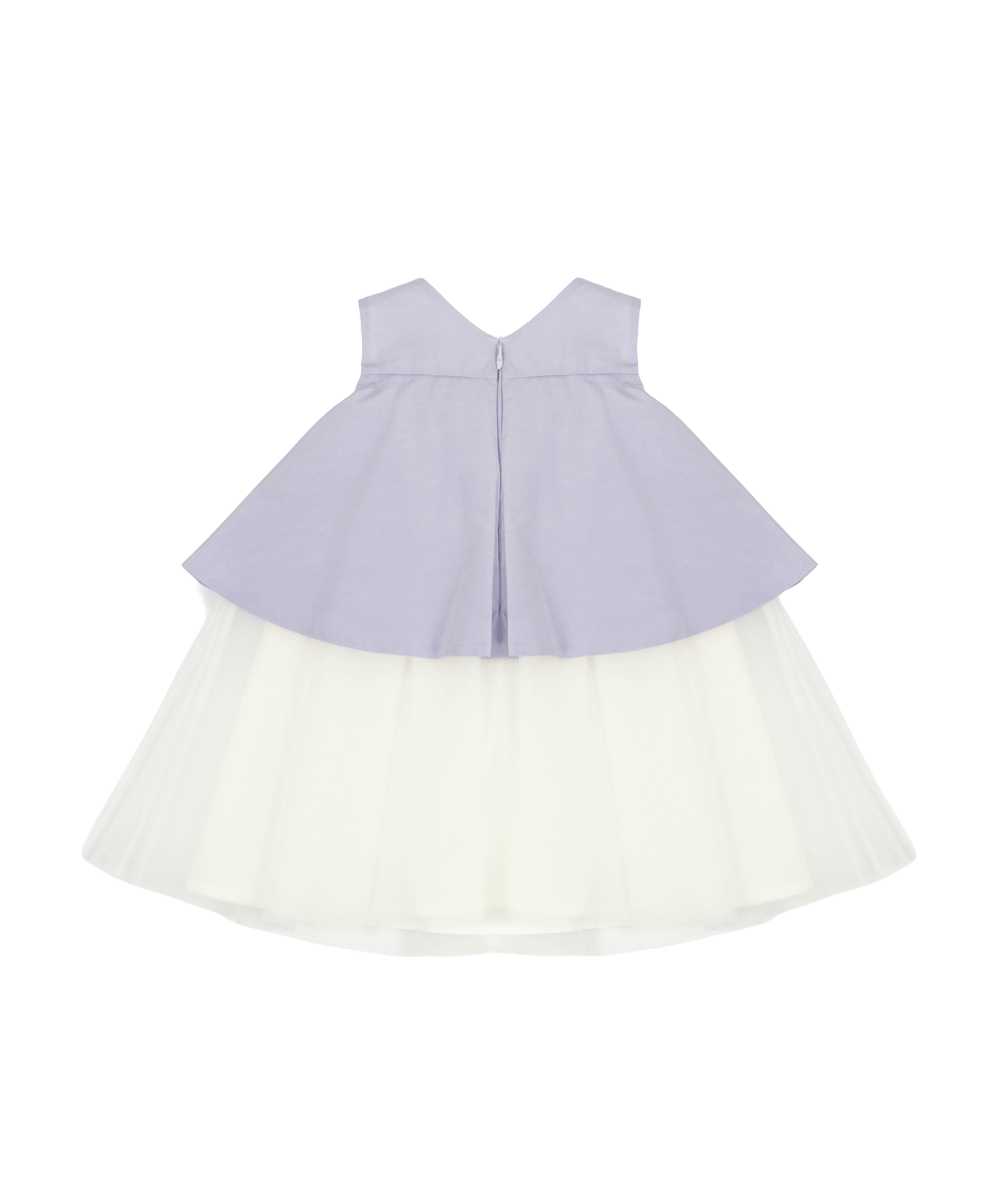 Elisabetta Franchi La Mia Bambina Abito con Fiocco Lilla/Avorio per Neonate