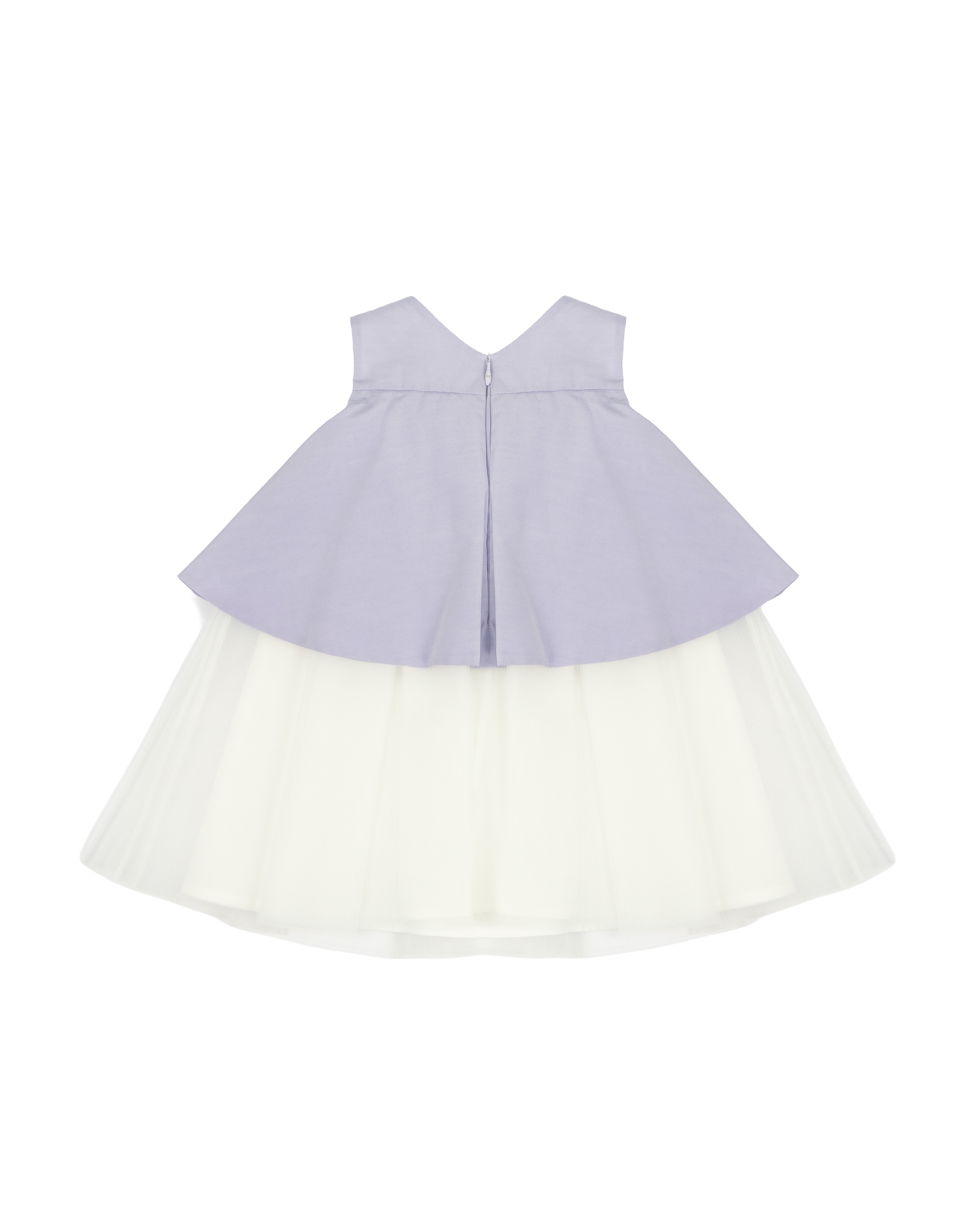 Elisabetta Franchi La Mia Bambina Abito con Fiocco Lilla/Avorio per Neonate