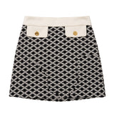 Elisabetta Franchi La Mia Bambina Gonna Nero e Milk All-Over per Neonate