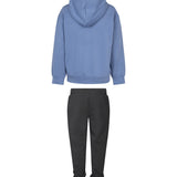 John Richmond Kids Set Felpa con Zip e Pantalone Blu/Nero per Bambini