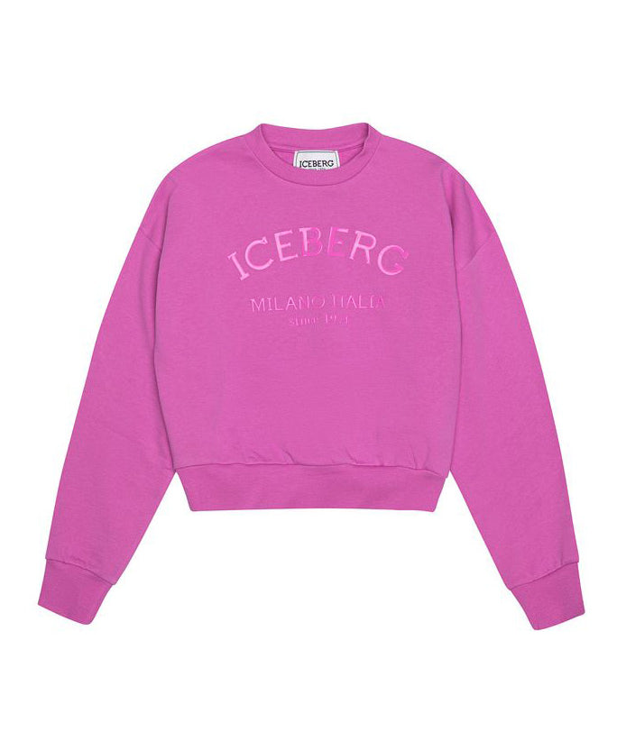 Iceberg Kids Felpa Berry con Stampa Logo per Bambine