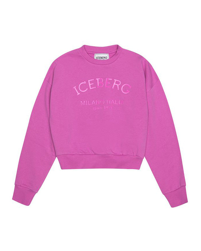 Iceberg Kids Felpa Berry con Stampa Logo per Bambine