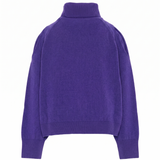 Emilio Pucci Kids Dolcevita Viola con Logo Arancione per Bambine