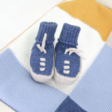 Le Coconne Scarpine Blu/Beige per Neonati