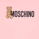 Moschino Kids Abito Rosa con Stampa Logo per Bambine
