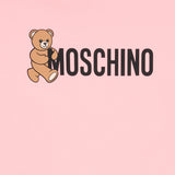 Moschino Kids Abito Rosa con Stampa Logo per Bambine
