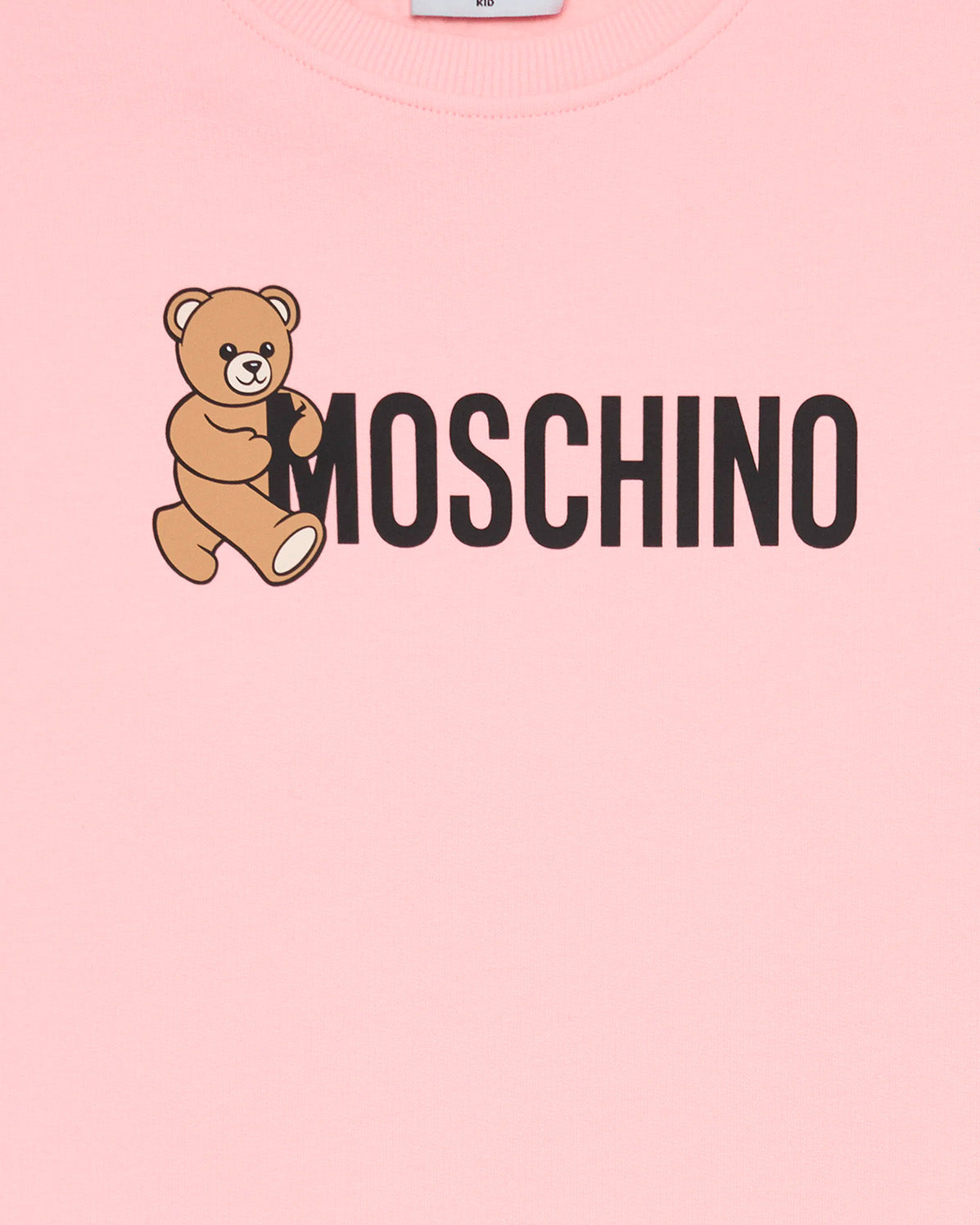 Moschino Kids Abito Rosa con Stampa Logo per Bambine