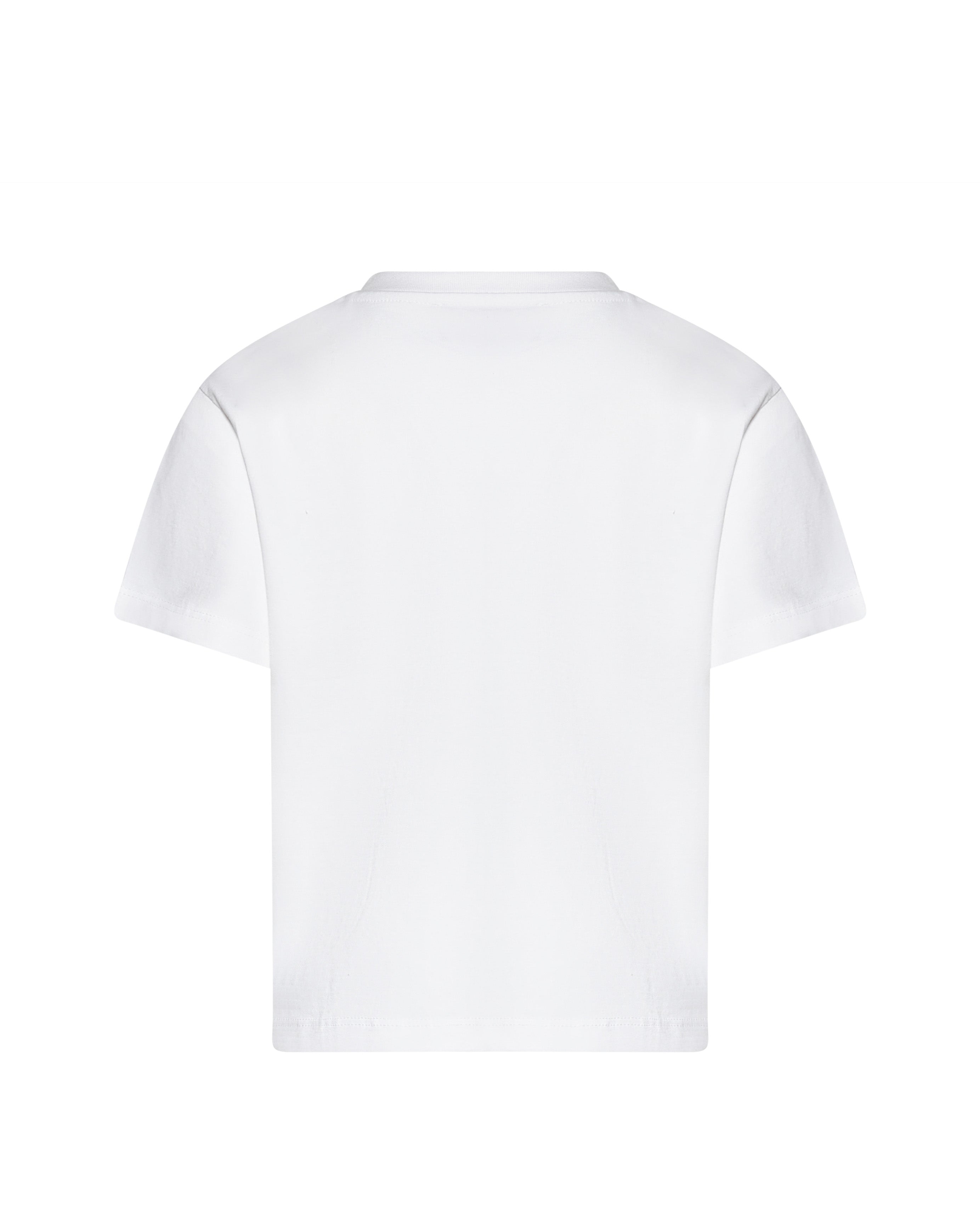 Just Cavalli Kids T-Shirt Bianco con Stampa e Strass per Bambine