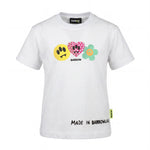 Barrow Kids T-Shirt Off-White con Stampa per Bambine
