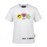 Barrow Kids T-Shirt Off-White con Stampa per Bambine