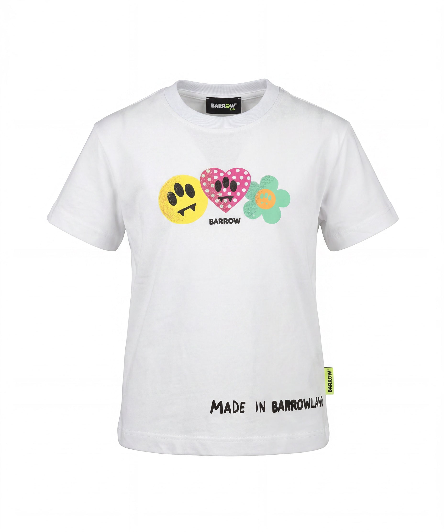 Barrow Kids T-Shirt Off-White con Stampa per Bambine