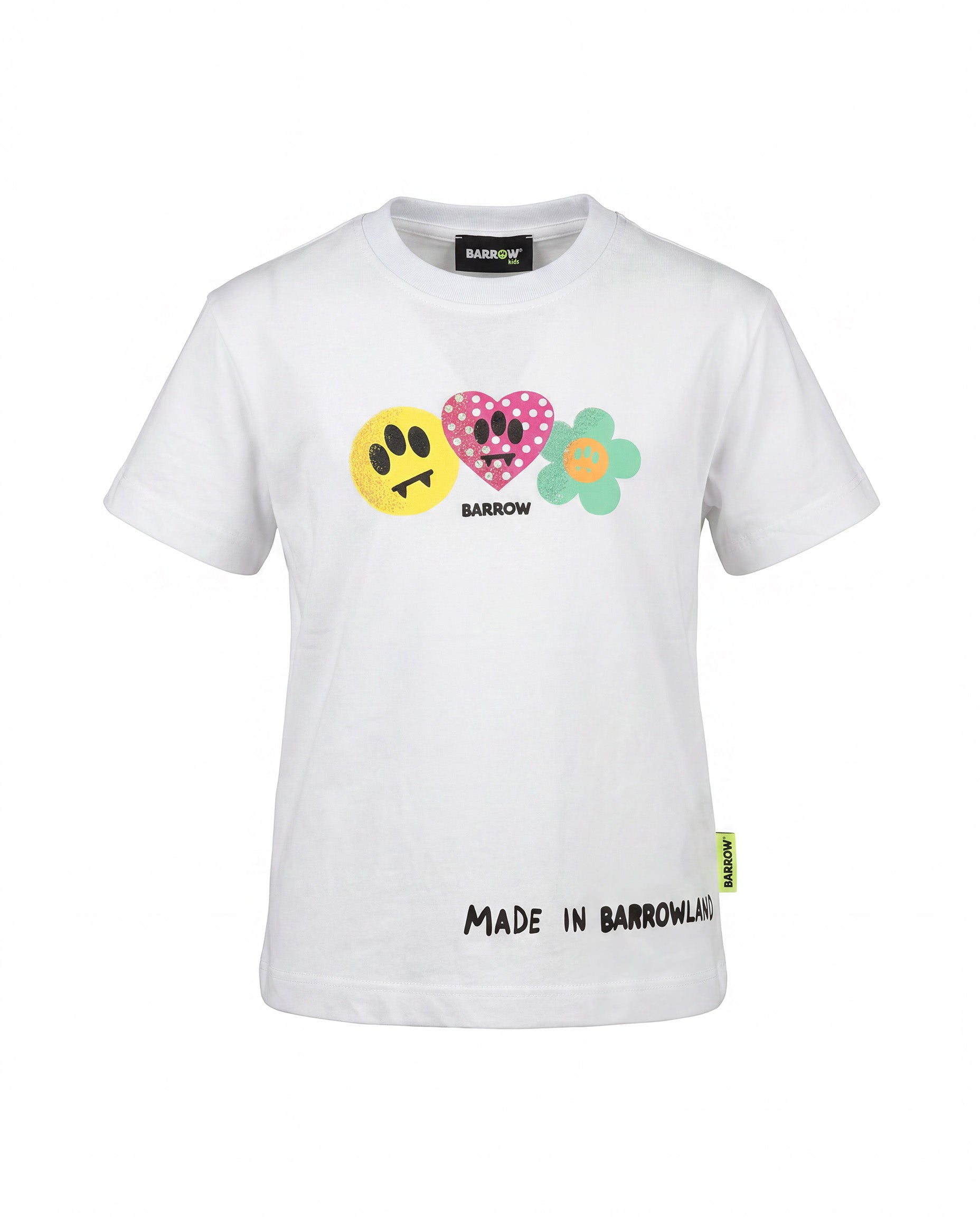 Barrow Kids T-Shirt Off-White con Stampa per Bambine
