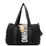 Moschino Kids Borsa Mamma con Fasciatoio con Stampa Teddy Bear Nera
