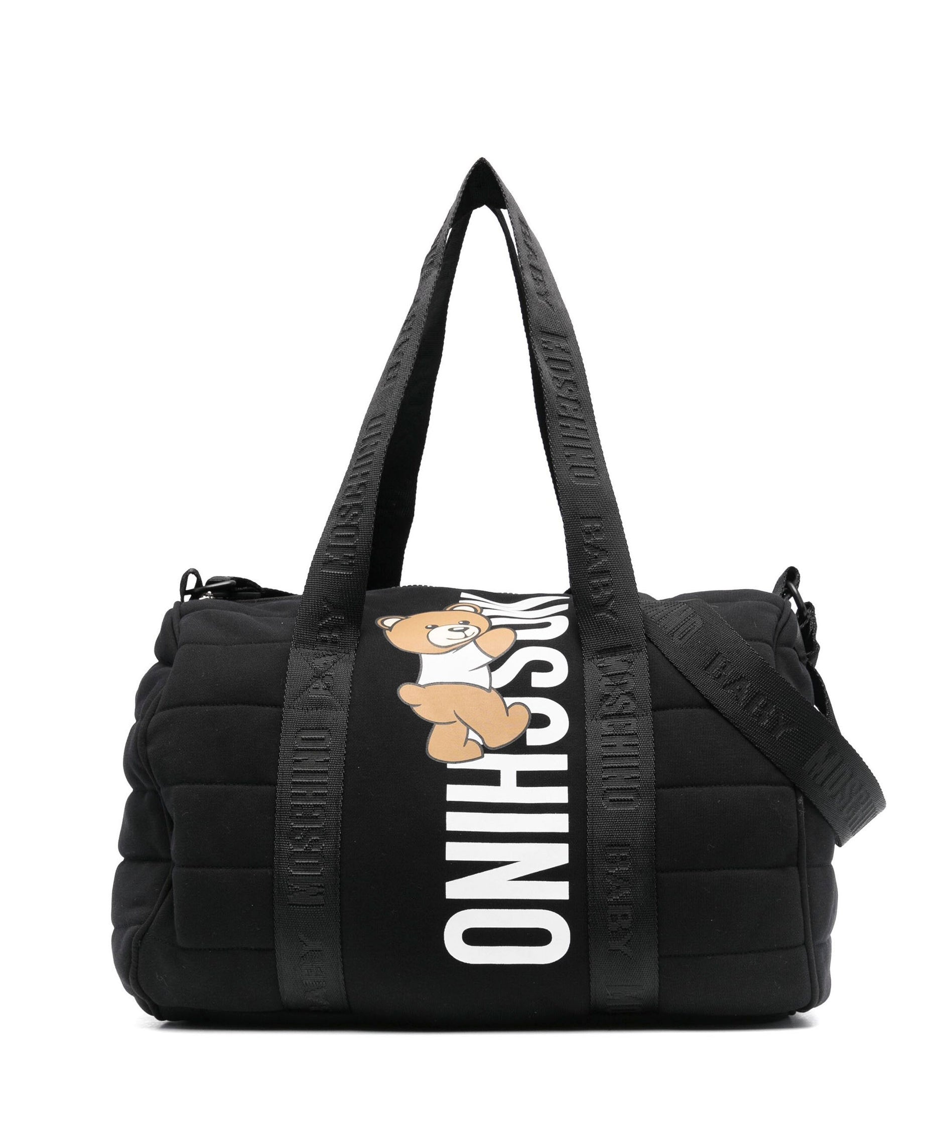 Moschino Kids Borsa Mamma con Fasciatoio con Stampa Teddy Bear Nera