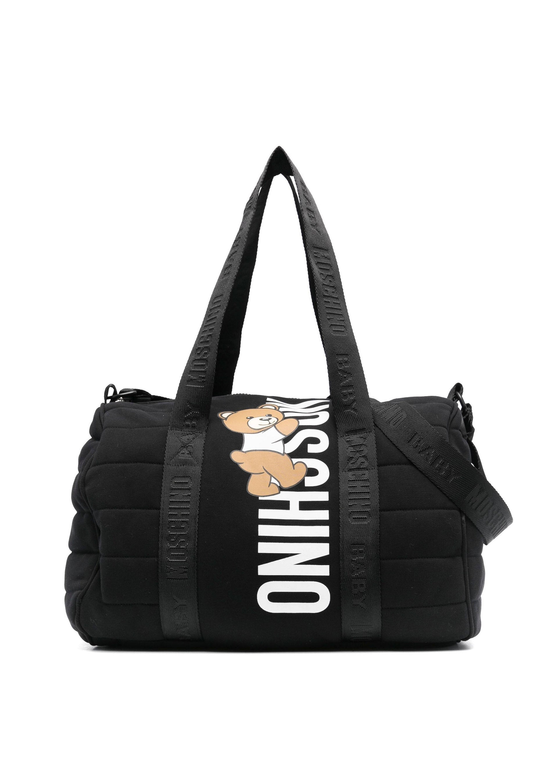 Moschino Kids Borsa Mamma con Fasciatoio con Stampa Teddy Bear Nera